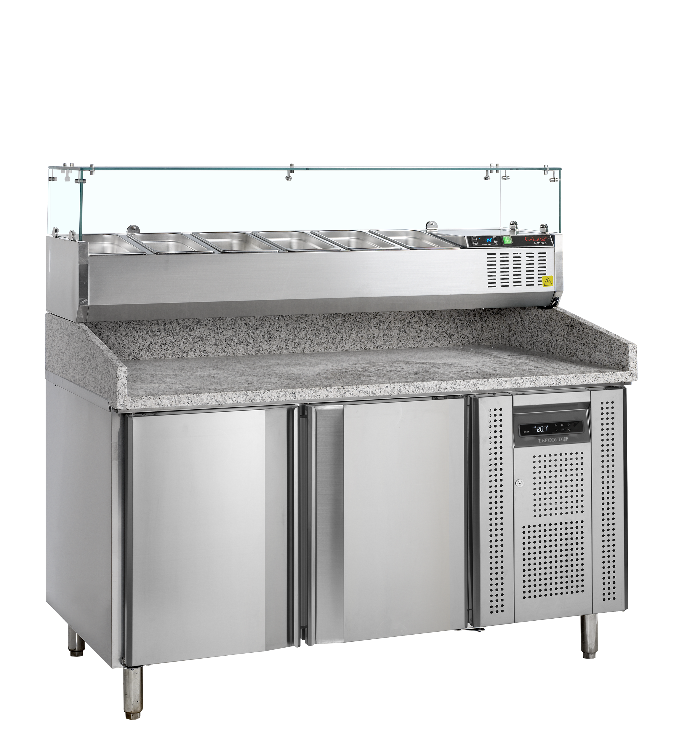 TEFCOLD PT1200 + GVC38-150 Pizzatafel incl. unit voor toppings - Afbeelding 1