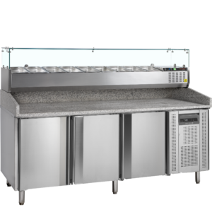 TEFCOLD PT1300 + GVC38-200 Pizzatafel incl. unit voor toppings - Afbeelding 1
