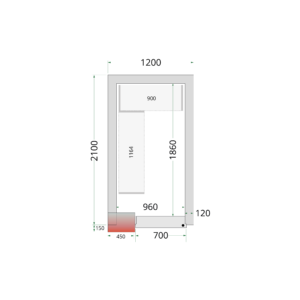 TEFCOLD CR 120x210x220 Vriescelpanelen 120 mm - Afbeelding 1