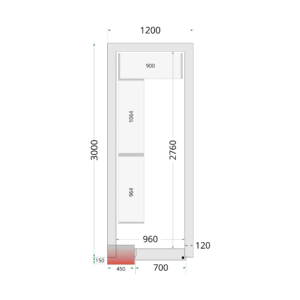 TEFCOLD CR 120x300x220 Vriescelpanelen 120 mm - Afbeelding 1