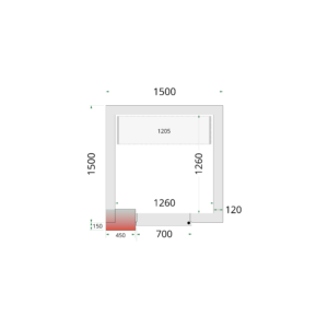 TEFCOLD CR 150x150x220 Vriescelpanelen 120 mm - Afbeelding 1