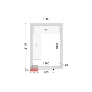 TEFCOLD CR 150x210x220 Vriescelpanelen 120 mm - Afbeelding 1