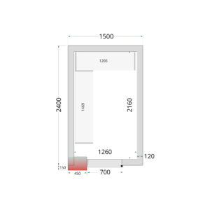 TEFCOLD CR 150x240x220 Vriescelpanelen 120 mm - Afbeelding 1