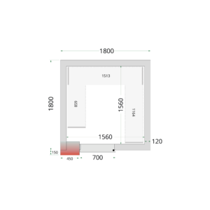 TEFCOLD Shelf Rack System Kit CRNF1818 - Afbeelding 1