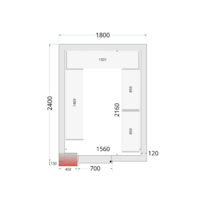 TEFCOLD CR 180x240x220 Vriescelpanelen 120 mm - Afbeelding 1