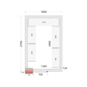 TEFCOLD CR 180x270x220 Vriescelpanelen 120 mm - Afbeelding 1