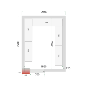TEFCOLD CR 210x270x220 Vriescelpanelen 120 mm - Afbeelding 1