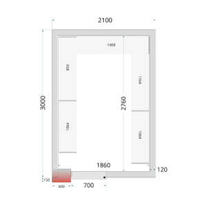 TEFCOLD CR 210x300x220 Vriescelpanelen 120 mm - Afbeelding 1