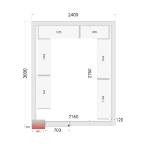 TEFCOLD CR 240x300x220 Vriescelpanelen 120 mm - Afbeelding 1