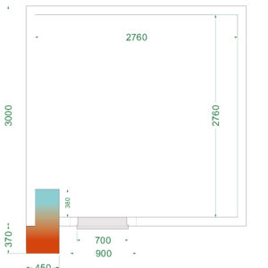 TEFCOLD CRNF3030 Vriesruimte (Compleet met monoblock) - Afbeelding 1