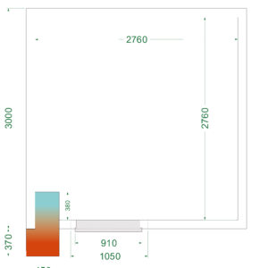 TEFCOLD CRNF3030WD Vriesruimte (Compleet met monoblock) - Afbeelding 1