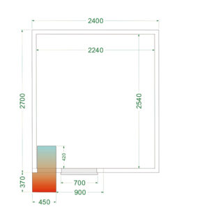 TEFCOLD CRPF2427 Koelruimte (Compleet met monoblock) - Afbeelding 1