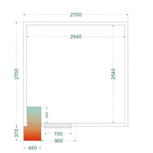 TEFCOLD CRPF2727 Koelruimte (Compleet met monoblock) - Afbeelding 1