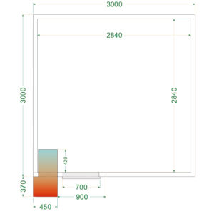 TEFCOLD CRPF3030 Koelruimte (Compleet met monoblock) - Afbeelding 1