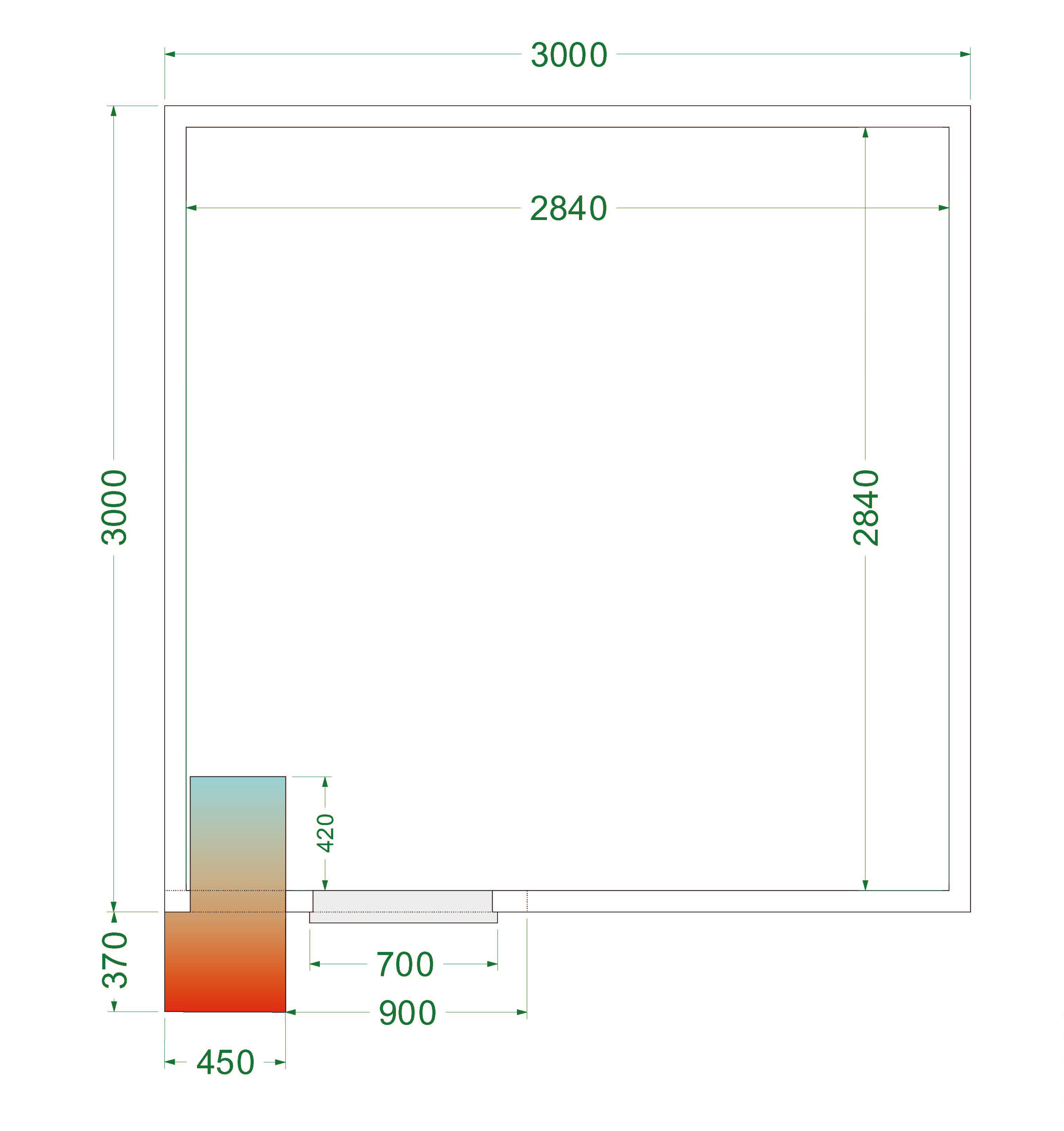 TEFCOLD CRPF3030 Koelruimte (Compleet met monoblock) - Afbeelding 1