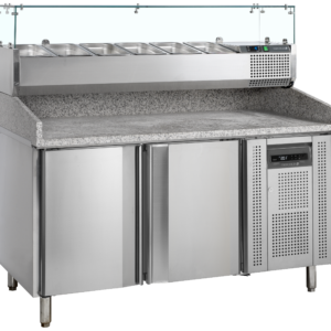 TEFCOLD PT1200 + VK38-150 Pizzatafel incl. unit voor toppings - Afbeelding 1