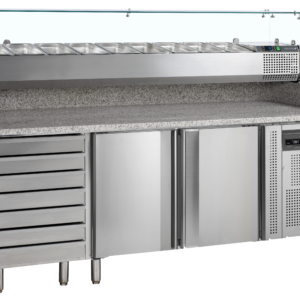 TEFCOLD PT1310 + VK38-200 Pizzatafel incl. unit voor toppings - Afbeelding 1