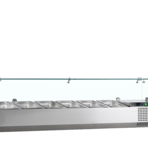 TEFCOLD VK33-140 Opzetkoeling GN1/4 - Glas opkant - Afbeelding 1