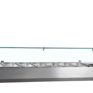 TEFCOLD VK33-160 Opzetkoeling GN1/4 - Glas opkant - Afbeelding 1