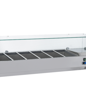 TEFCOLD VRX1400(380) Gekoelde opzetvitrine voor bakken GN1/3 - Afbeelding 1