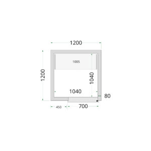 TEFCOLD CR 120x120x220 Koelcelpanelen 80 mm - Afbeelding 1