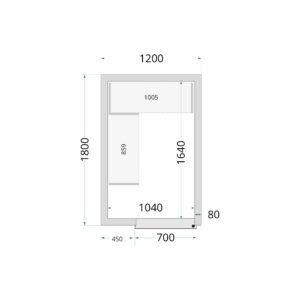 TEFCOLD CR 120x180x220 Koelcelpanelen 80 mm - Afbeelding 1