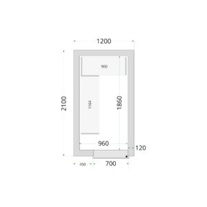 TEFCOLD CR 120x210x220 Vriescelpanelen 120 mm - Afbeelding 1