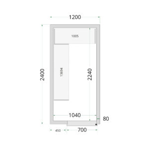 TEFCOLD CR 120x240x220 Koelcelpanelen 80 mm - Afbeelding 1