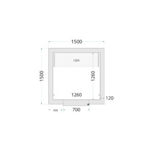 TEFCOLD CR 150x150x220 Vriescelpanelen 120 mm - Afbeelding 1