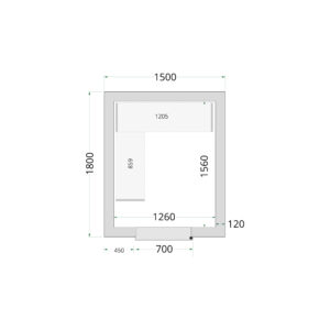 TEFCOLD CR 150x180x220 Vriescelpanelen 120 mm - Afbeelding 1