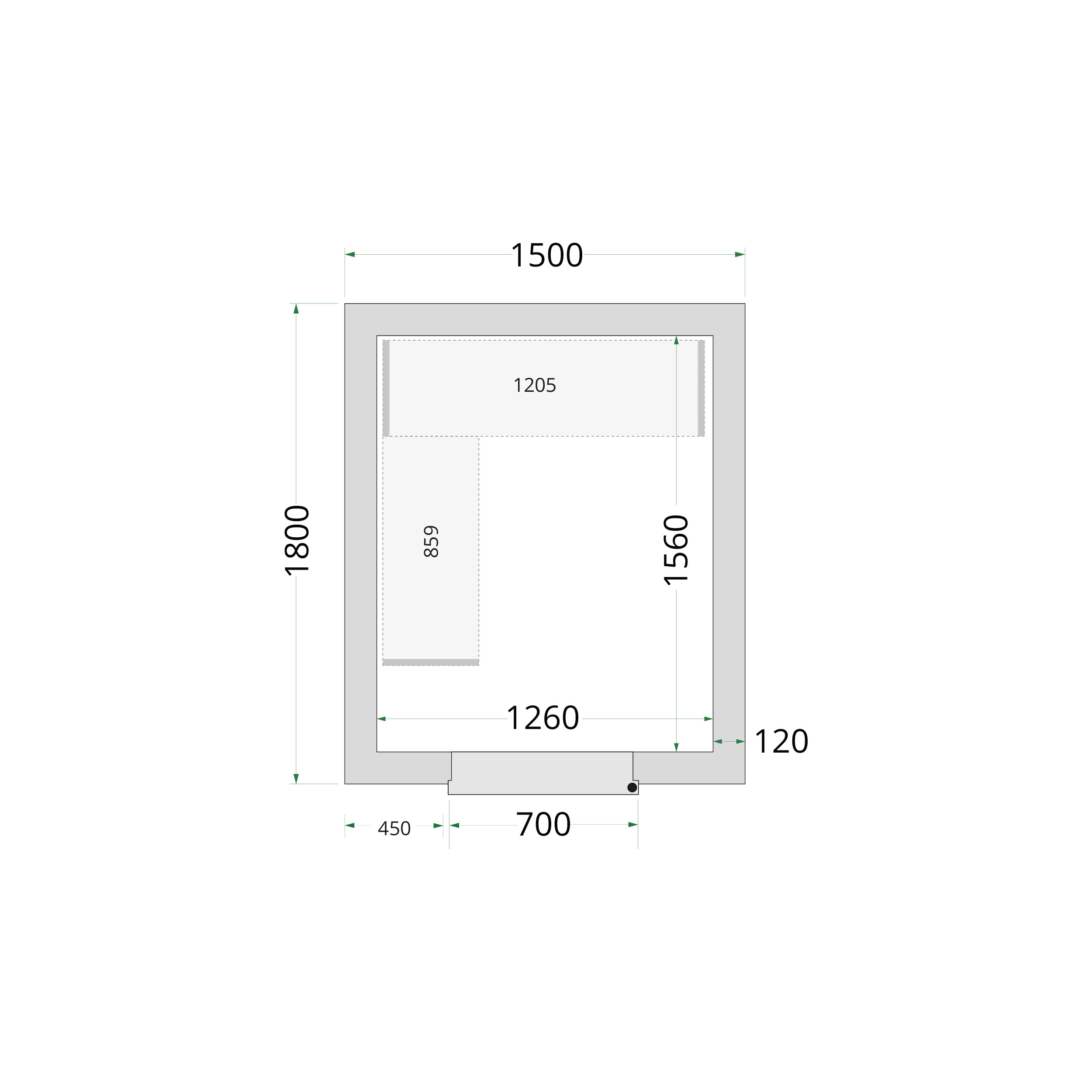 TEFCOLD CR 150x180x220 Vriescelpanelen 120 mm - Afbeelding 1