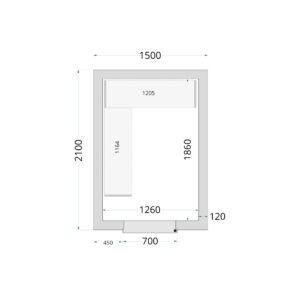 TEFCOLD CR 150x210x220 Vriescelpanelen 120 mm - Afbeelding 1