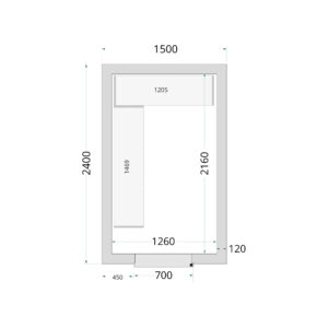 TEFCOLD CR 150x240x220 Vriescelpanelen 120 mm - Afbeelding 1