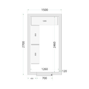 TEFCOLD CR 150x270x220 Vriescelpanelen 120 mm - Afbeelding 1