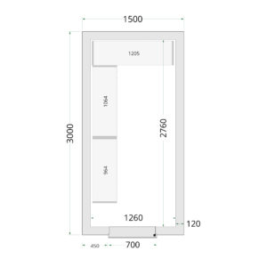 TEFCOLD CR 150x300x220 Vriescelpanelen 120 mm - Afbeelding 1
