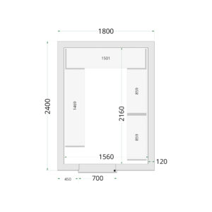 TEFCOLD CR 180x240x220 Vriescelpanelen 120 mm - Afbeelding 1