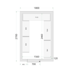TEFCOLD CR 180x270x220 Vriescelpanelen 120 mm - Afbeelding 1