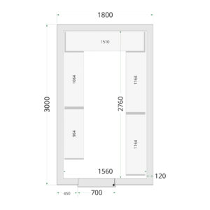 TEFCOLD CR 180x300x220 Vriescelpanelen 120 mm - Afbeelding 1