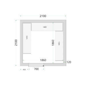 TEFCOLD CR 210x210x220 Vriescelpanelen 120 mm - Afbeelding 1