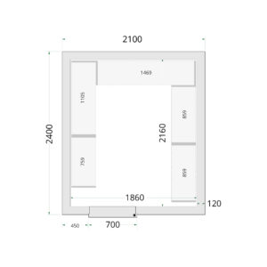 TEFCOLD CR 210x240x220 Vriescelpanelen 120 mm - Afbeelding 1