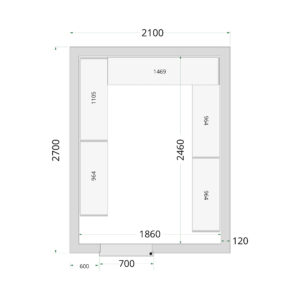 TEFCOLD CR 210x270x220 Vriescelpanelen 120 mm - Afbeelding 1