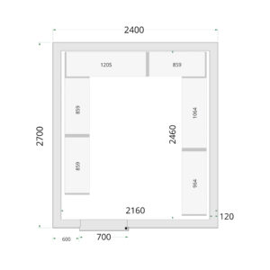 TEFCOLD CR 240x270x220 Vriescelpanelen 120 mm - Afbeelding 1
