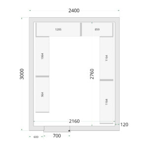 TEFCOLD CR 240x300x220 Vriescelpanelen 120 mm - Afbeelding 1