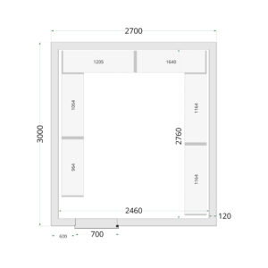 TEFCOLD CR 270x300x220 Vriescelpanelen 120 mm - Afbeelding 1
